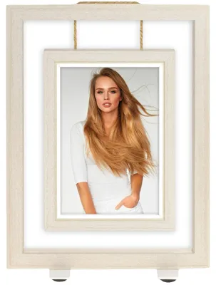 Produktbild von Holz Bilderrahmen rechteckig Braun für 13x18 cm