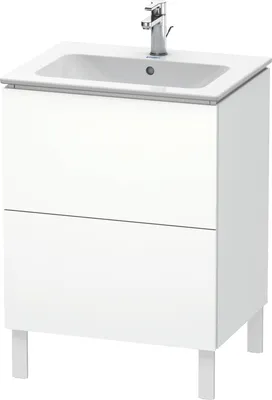 Produktbild von Waschtischunterbau L-CUBE 620x481x704mm weiß matt weiß matt