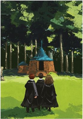Harry Potter - bedruckt "The Lonely Hut" PM6104 (60 cm x 80 cm) (Grün/Schwarz)