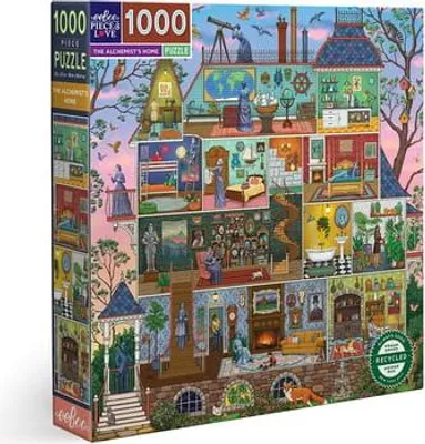 Produktbild von eeBoo Puzzle The Alchemists Home 1000 Teile Karton Puzzle