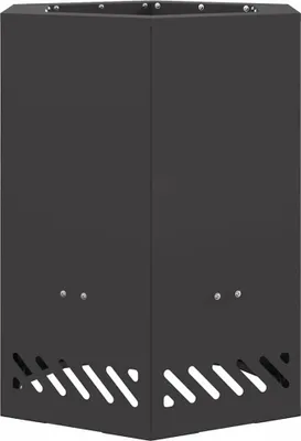 Produktbild von vidaXL Rauchfreier Feuerkorb Schwarz 38 x 38 x 51 cm Stahl