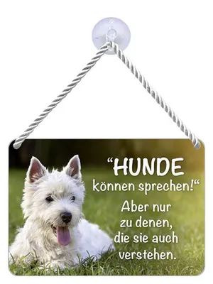 Produktbild von Kulthänger Blechschild Hunde sprechen KH 086