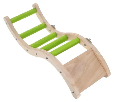 Produktbild von Kletterleiter für Papageien im Innenbereich mit Kletterseil und Sitzstange für Wellensittiche und Nymphensittiche