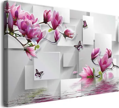 Obrázek produktu pro Plátno nástěnný obraz do ložnice růžové květy 80x120cm