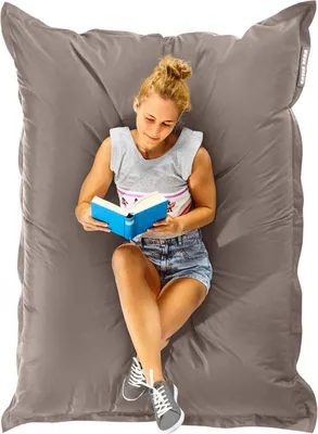 Produktbild von Green Bean Sitzsack "Square" XXL 140x180cm mit 380 Liter EPS Perlen - Riesensitzsack für Kinder & Erwachsene - Khaki