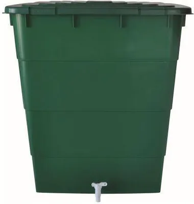 Produktbild von regenwassertonne 300l PH quadratisch mit Hahn + Deckel