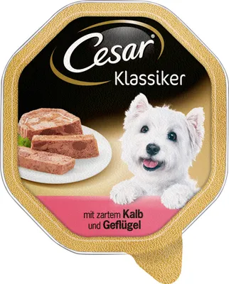 Produktbild von Cesar mokré krmivo klasický výběr s telecím a drůbežím 150g