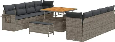 Produktbild von vidaXL Gartensofa-set Grau Poly-Rattan