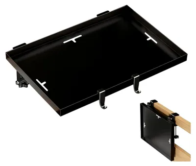 Produktbild von Nachttisch mit Hängeregalen, Beistelltisch für das Schülerzimmer, klappbarer Organizer mit Kabelmanagement für Smartphone, Becher, Buch und Brille