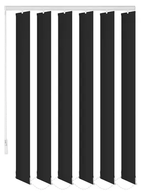 Produktbild von THERMO Lamellenvorhang Schwarz Verdunkelnd Komplettsystem 220x180 cm