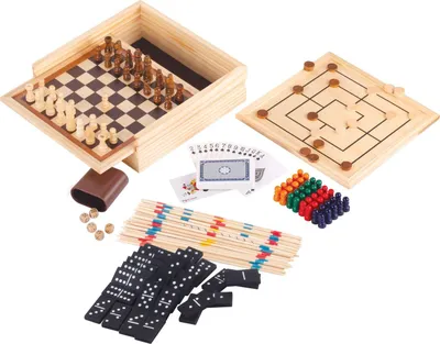 Produktbild von Natural Games Classic Games Holz-Spielesammlung 50 in 1
