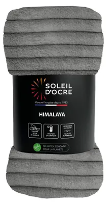 Immagine prodotto di Coperta in flanella e velluto - 120 x 160 cm, grigia