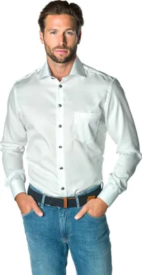 Produktbild von Baumwollhemd Ledub Modern Fit weiß einfarbig