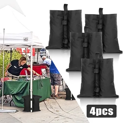 Produktbild von 4X Pavillon Sandsäcke schwarz Standfuß Gewichte Set Für Zelt Faltpavillon Halterung Party robust Waterproof Outdoor-Sandsack gewichtete Füße