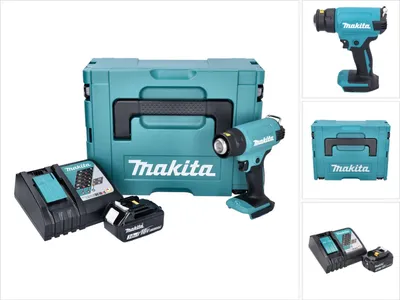 Produktbild von Makita DHG 180 RF1J Akku Heißluftgebläse 18 V 550 °C + 1x Akku 3,0 Ah + Ladegerät + Makpac