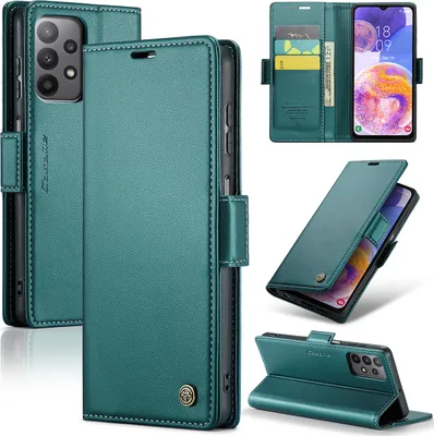 Produktbild von Galaxy A23 Hülle, Leder Brieftasche Kartenfach Schutzhülle mit Standfunktion für Samsung Galaxy A23 5G/4G Grün