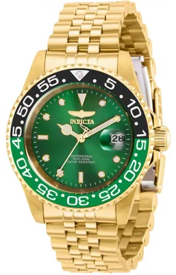 Obrázek produktu pro Invicta Pro Diver 36044 Pánské Hodinky - Quartz Hnutí - Nerezová Ocel se Zeleným Ciferníkem - 40 mm