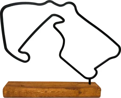 Produktbild von F1 Silverstone Strecke Modell, Formel 1 Strecke Statue Geschenkidee für einen Formel 1 Fan F1 Strecke Faden auf Holzsockel Zimmerdekoration für F1 Fan