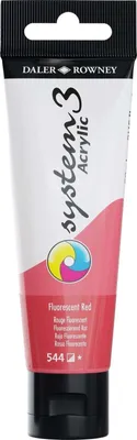 Produktbild von Daler Rowney System3 Acrylfarbe Fluorescent Red 59 ml 1 Stck