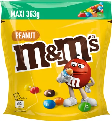 Immagine prodotto di M&M's Peanut Arachidi in cioccolato al latte con copertura di zucchero 363g