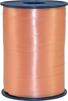 Produktbild von Präsent Band AMERICA Apricot, 250m x 10mm, Ringelband, Kräuselband, Geschenkband, Weihnachten, Ostern, Geburtstag, Geschenke