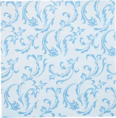 Zdjęcie produktu dla 250 serwetek Papstar ROYAL Collection, składane 1/4, 40 cm x 40 cm, turkusowe Damascato 85003