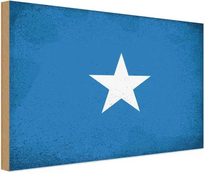 Produktbild von vianmo Holzschild 12x18 cm Somalia Vintage Flagge Fahne Wappen