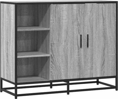 Image de Buffet sonoma gris 92x35x76 cm bois d'ingénierie