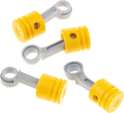 Obrázok produktu pre 4x Lego Technic piest motora svetlooranžová ojnica nová svetlosivá 2852 2851