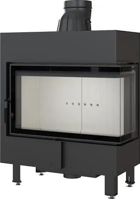 Produktbild von Kamineinsatz aus Stahl KRATKI LUCY rechts 14 kW Ø 200