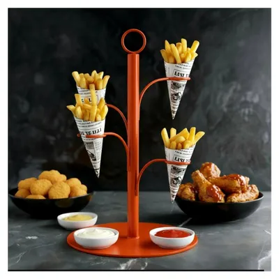 Produktbild von Aperol Tower ohne Montage - Aperol Ständer für 4 Gläser - Aperol Geschenk für Freundin - Geburtstagsgeschenk für Frauen (orange)