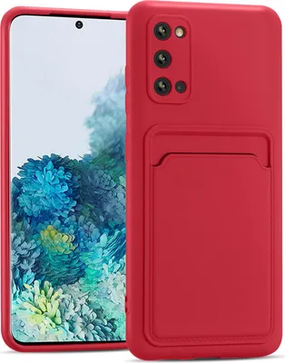 Image de Housse pour Samsung Galaxy S20 Housse silicone Housse de protection avec porte-carte Slim Wallet Case, Rouge