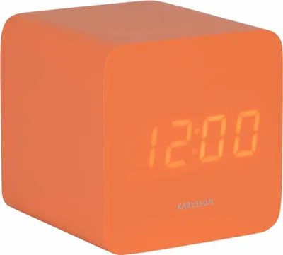 Produktbild von Karlsson - Wecker Spry Square - Orange - 6.6x6.8x6.6cm