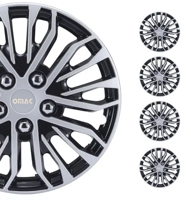 Productafbeelding van 17-inch wielkappen, universeel, grijs-zwart, glanzend, 4 stuks, wielbeschermers
