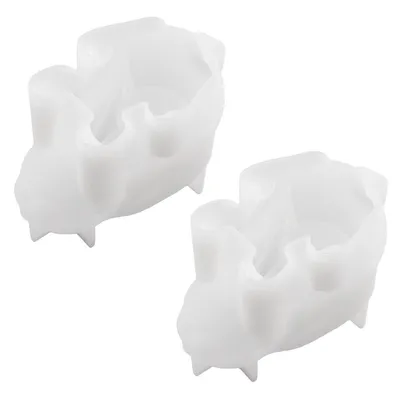 Produktbild von Silikonform Hase 2 Stück - Kerzenhalter Kaninchen Gießform für Kerzen, Gips & Basteln