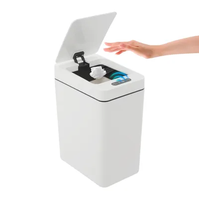 Produktbild von 2*Mülleimer 12L Sensor Mülltonnen 16*23.5*32cm Beige