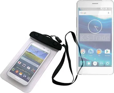 Produktbild von K-S-Trade Schutz Hülle Handy Hülle Kompatibel mit Qilive Q5.5 Beach Bag wasserdicht 16cm x 10cm Schutzhülle Staub Sand Flachwasser Beachbag Case