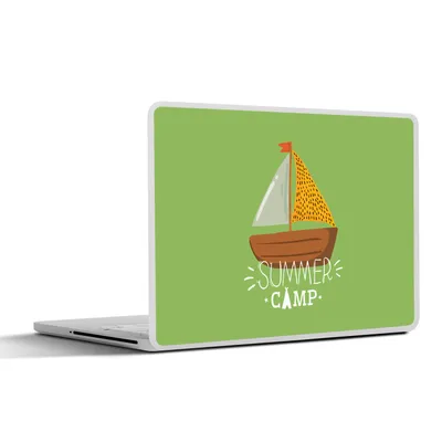 Produktbild von MuchoWow® Laptop Aufkleber Sticker Cover Boot - Sommer - Gelb 30x22 cm - Laptop-Sticker