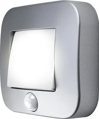 Produktbild von Osram LED-Nachtlicht Nightlux Hall mit Licht- & Bewegungssensor 8,4 cm kaltweiß silber