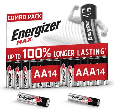 Zdjęcie produktu dla Zestaw baterii Energizer Max AA i AAA (28 sztuk) - 1,5V