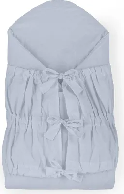 Obrázok produktu pre PETITE&MARS Šnurovacia zavinovačka pre sestry s pevnou kokosovou vložkou Dusty Blue 75x75 cm
