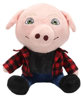 Produktbild von John Pork Kuscheltier Plüsch 21cm Schwein Plüschtier Puppe Kinder Geschenk Zimmer Deko