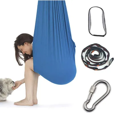 Produktbild von Sensorische Schaukel, Yoga-Schaukel, Indoor-Therapieschaukel, Kuschelschaukel, Umarmungshängematte (Größe: 150 x 280 cm)