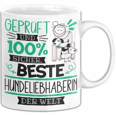 Produktbild von Beste Hundeliebhaberin Der Welt Tasse Geschenk für Eine Hundeliebhaberin Und Sicher Geschenkidee Geburtstag Weihnachten (Weiß)
