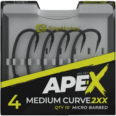 Obrázok produktu pre Háčiky na kapry s hrebienkom Micro BurrMonkey Ape-X Medium Curve r. 6