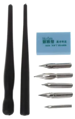 Manga Dip Pen Halter Set mit 5 Federn, Kalligrafie Werkzeug