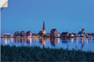 Produktbild von ARTland Wandbild, selbstklebend Blick über Warnow auf Rostock Größe: 60x40 cm