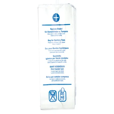 Zdjęcie produktu dla 8x Hygostar 32288 Hygienebeutel weiß Recyclingpapier 280 x 120 x 30 mm
