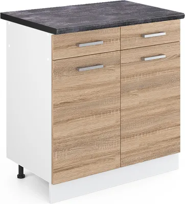Image de Meuble cuisine Vicco R-Line Sonoma 80cm , PT Anthracite, Model 45753