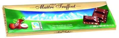 Produktbild von Maître Truffout Milchschokolade mit Haselnuss 300g